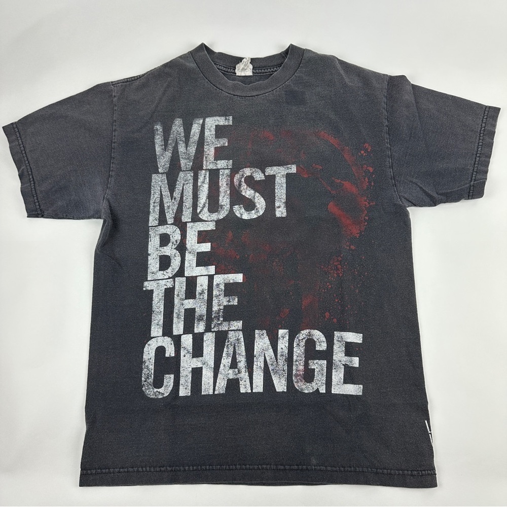 Alstyle Tshirt Mens Medium Gray Live Love Music